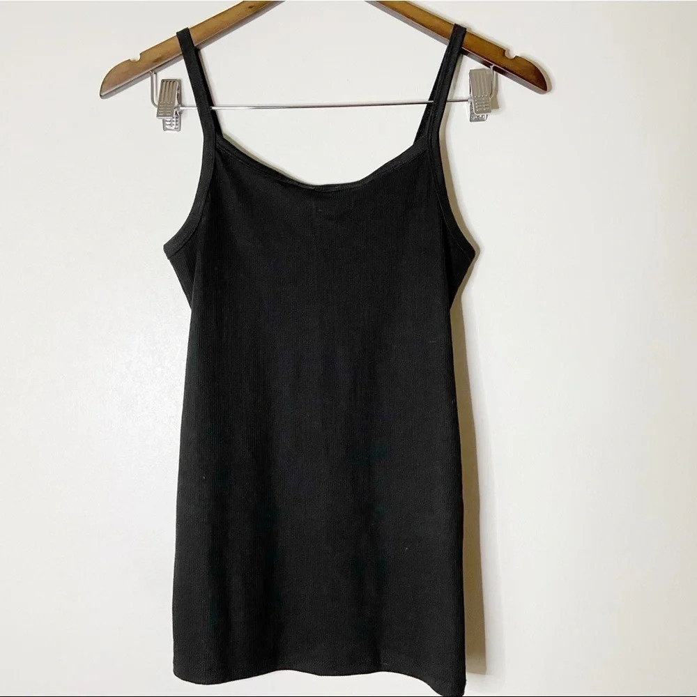 Long Ribbed Tank Top Thin Straps Lightweight Size Medium (7-9)